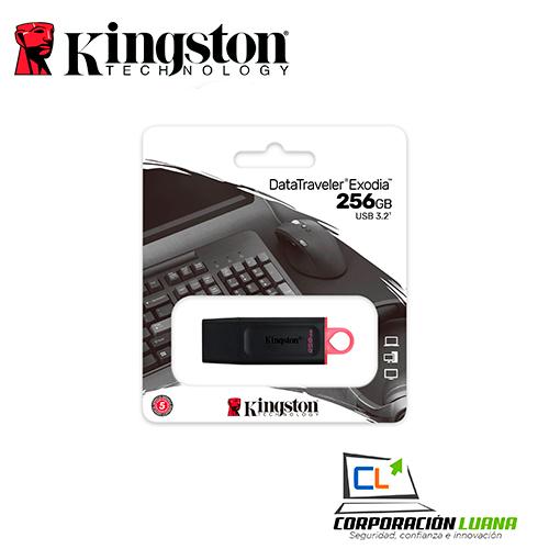 MEMORIA USB KINGSTON DATATRAVELER EXODIA 256GB ( DTX/256GB ) NEGRO/GUINDA | USB 3.2