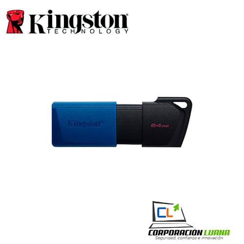 Imagen de MEMORIA USB KINGSTON DATATRAVELER EXODIA M 64GB ( DTXM/64GB ) AZUL/NEGRO | USB 3.2