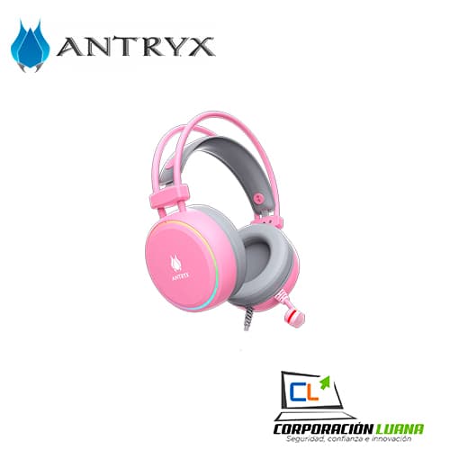 Imagen de AUDIFONOS C/MICROFONO ANTRYX KIRBY ( AGH-7200PI7R ) ROSADO | 7.1 | ADAP. USB - TIPO C