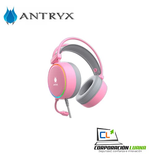 Imagen de AUDIFONOS C/MICROFONO ANTRYX KIRBY ( AGH-7200PI7R ) ROSADO | 7.1 | ADAP. USB - TIPO C