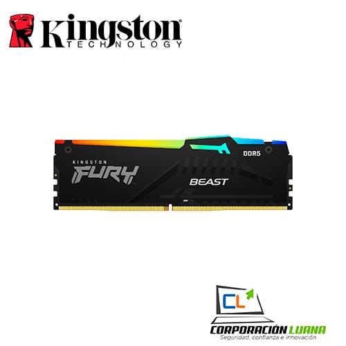 Foto del producto MEMORIA RAM KINGSTON FURY 16GB 5200 MTS ( KF552C40BBA-16 ) DDR5 | LED RGB