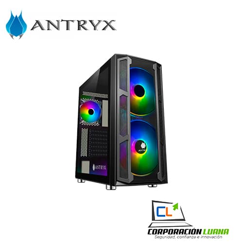 Foto del producto CASE ANTRYX FX CHROME STORM DESTROYER ( AC-FX570K-TXDR ) S/FUENTE | C/ REMOTO | VIDRIO TEMPLADO | 3 FAN ARGB