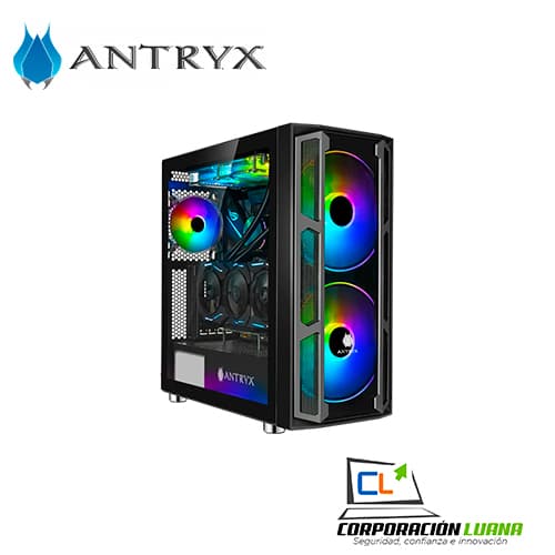 Imagen de CASE ANTRYX FX CHROME STORM DESTROYER ( AC-FX570K-TXDR ) S/FUENTE | C/ REMOTO | VIDRIO TEMPLADO | 3 FAN ARGB
