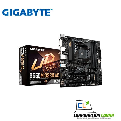 Foto del producto MOTHERBOARD GIGABYTE B550M DS3H AC  ( B550M-DS3H-AC ) AM4 | DDR4