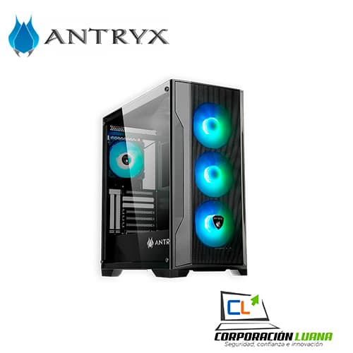 Foto del producto CASE ANTRYX FX 710 ( AC-FX710BK ) S/FUENTE | NEGRO | X4 FAN | USB TIPO-C