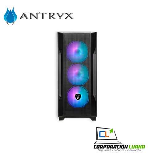 Imagen de CASE ANTRYX FX 710 ( AC-FX710BK ) S/FUENTE | NEGRO | X4 FAN | USB TIPO-C