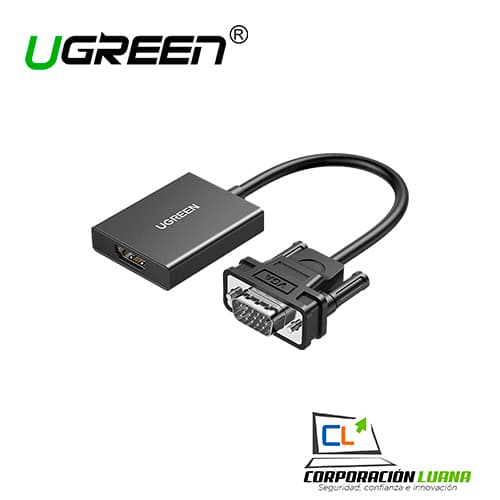 Foto del producto ADAPTADOR UGREEN CM513 ( 50945 ) CONVERTIDOR VGA MACHO A HDMI HEMBRA