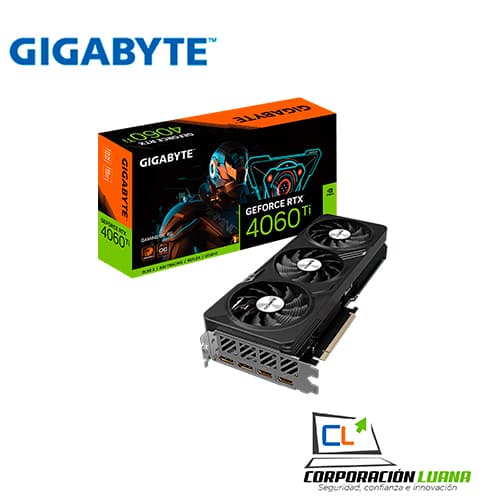 Foto del producto TARJETA DE VIDEO GIGABYTE RTX 4060 TI ( GV-N406TGAMING OC-8GD ) 8GB - 128BIT | X3 FAN | GDDR6 | LED RGB