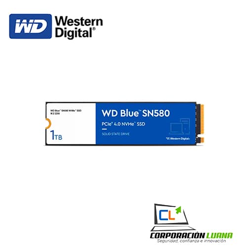 Foto del producto SSD WESTERN DIGITAL SN580 1TB ( WDS100T3B0E ) NVME M.2 | BLUE