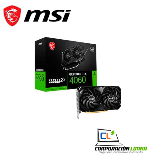 Foto del producto TARJETA DE VIDEO MSI RTX 4060 VENTUS 8GB ( RTX-4060-VENTUS ) 2X FAN | GDDR6 | DLSS3