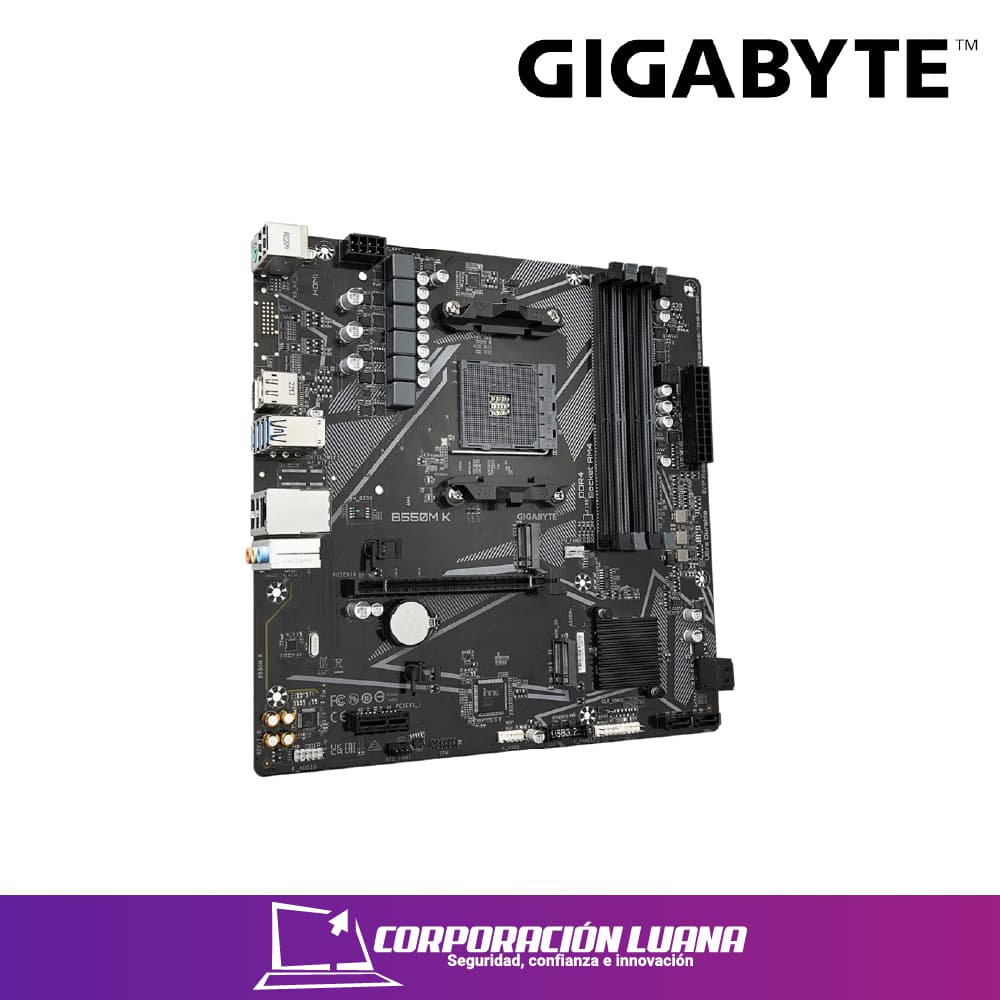 Imagen de MOTHERBOARD GIGABYTE B550M-K ( MB550GBT00 ) AM4 | DDR4