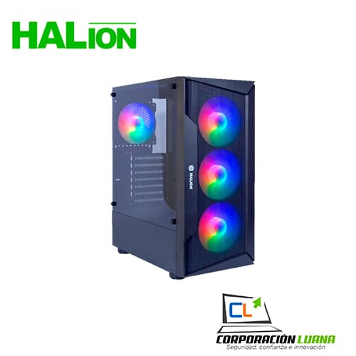 Foto del producto CASE GAMER HALION ( CR28 ) C/FUENTE 500W | X4 FAN | LED RGB