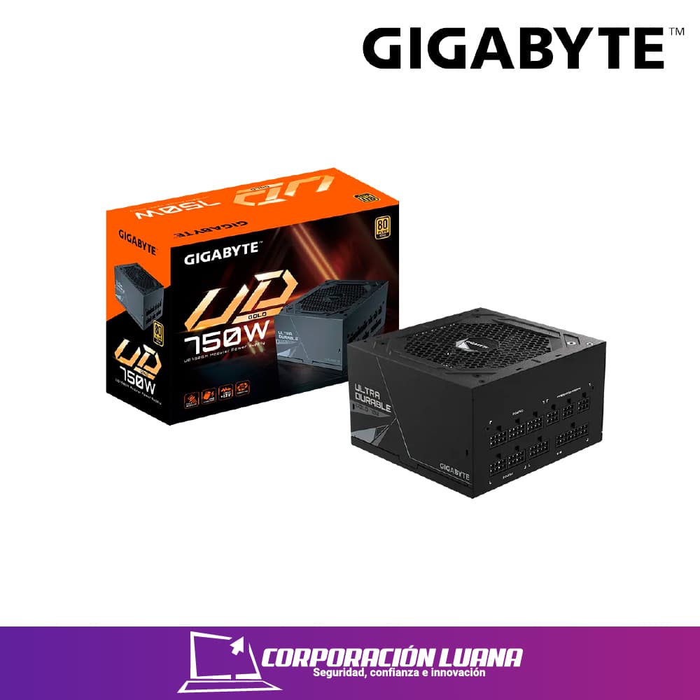 Foto del producto FUENTE GIGABYTE GP-UD750GM 750W 80 PLUS GOLD FULL MODULAR (PN:GP-UD750GM)