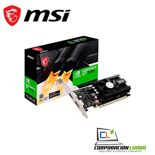 Foto del producto TARJETA DE VIDEO MSI GT 1030 ( 912-V812-001 ) 4GB | GDDR4 | LOW PROFILE