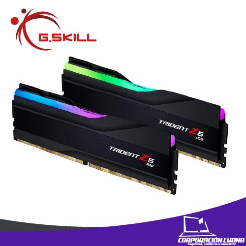 MEMORIA RAM G.SKILL TRIDENT Z5 32GB 6000 MHZ (16X2) ( F5-6000J3238F16GX2-TZ5RK ) DDR5 | NEGRO | LED RGB