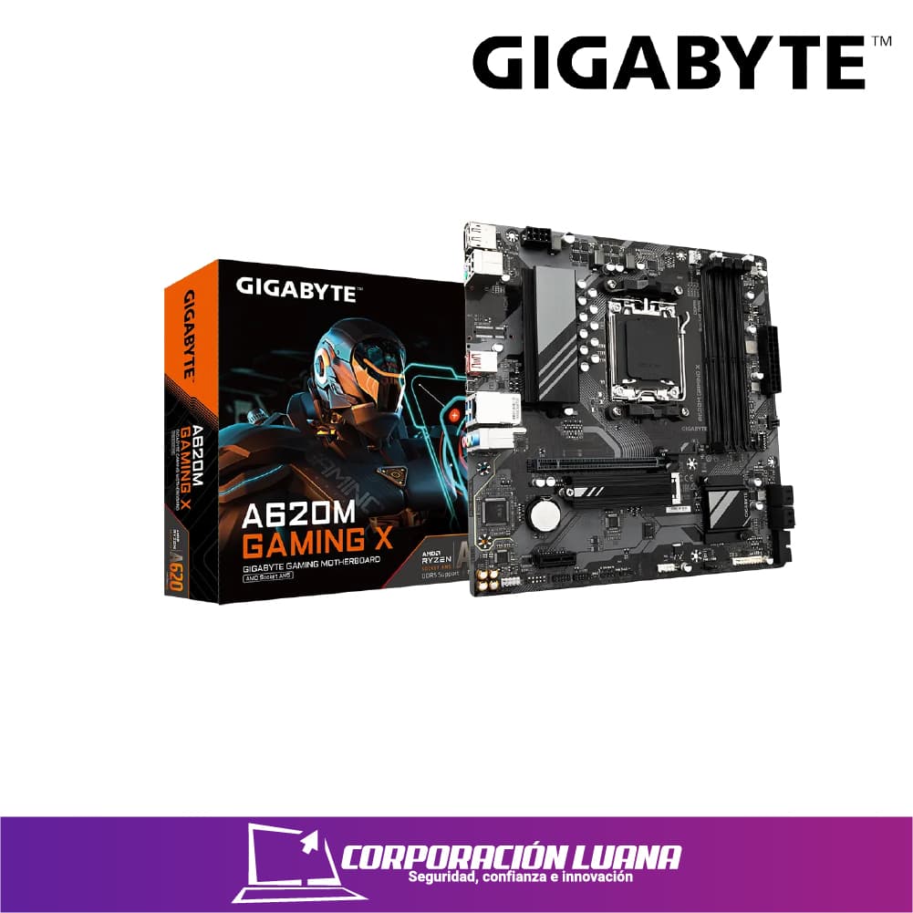 MOTHERBOARD GIGABYTE A620M GAMING ( A620M-GAMING-X ) 4 SLOTS | AM5
