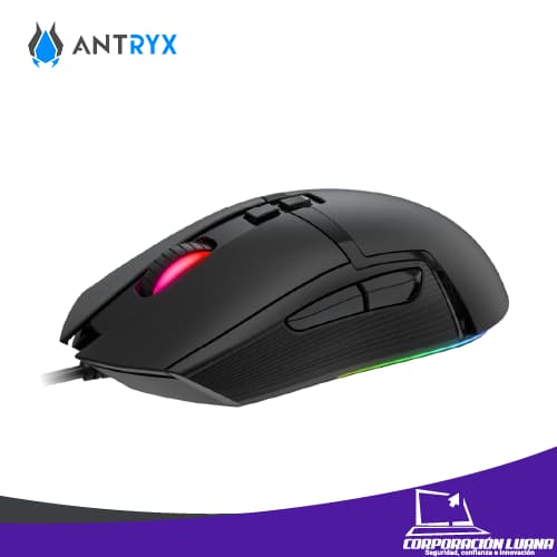 Imagen de MOUSE GAMING ANTRYX CHROME STORM M730 ( AGM-CS730K ) DPI 4200 | NEGRO | LED RGB