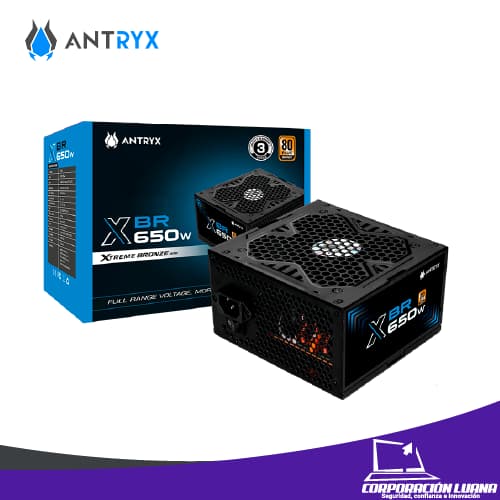 Foto del producto FUENTE ANTRYX XBR-650 650W 80 PLUS BRONZE (PN:FP-650W)