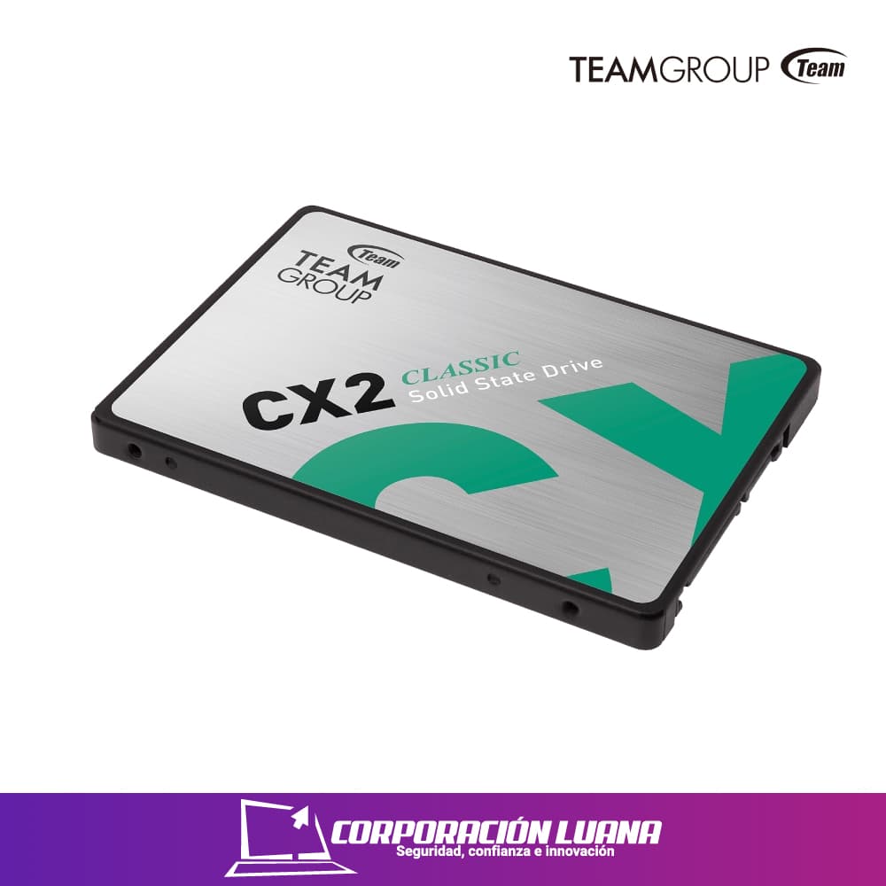 Foto del producto UNIDAD INTERNA DE ESTADO SÓLIDO (SSD) T253" TEAM GROUP CX2 2,5"" 256 GB SATA III 3D NAND READ 540MB/S WRITE 490MB/S