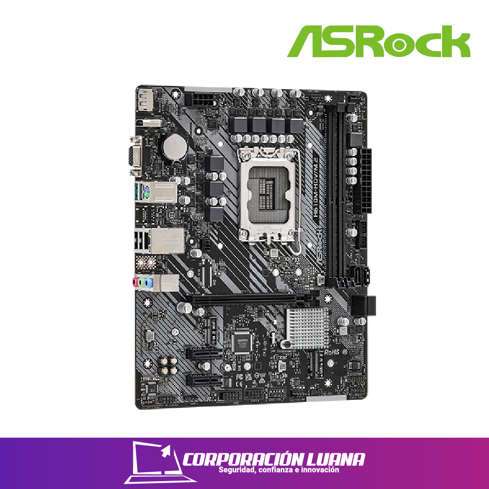 Imagen de MOTHERBOARD ASROCK H610M HDV M.2 ( 90-MXBM50-A0UAYZ ) DDR5 | LGA1700