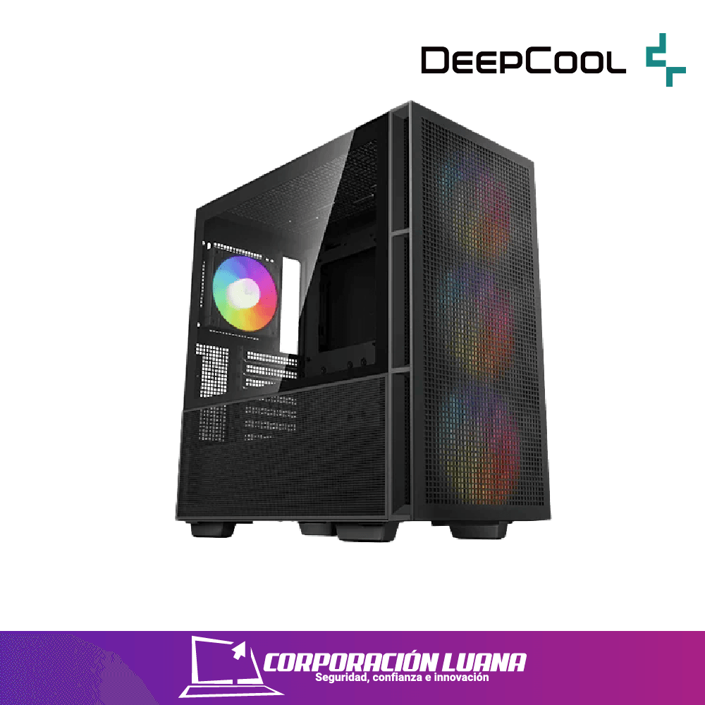 CASE DEEPCOOL CH560 ( R-CH560-BKAPE4-G-1 ) S/FUENTE | 4 FANES | NEGRO | RGB