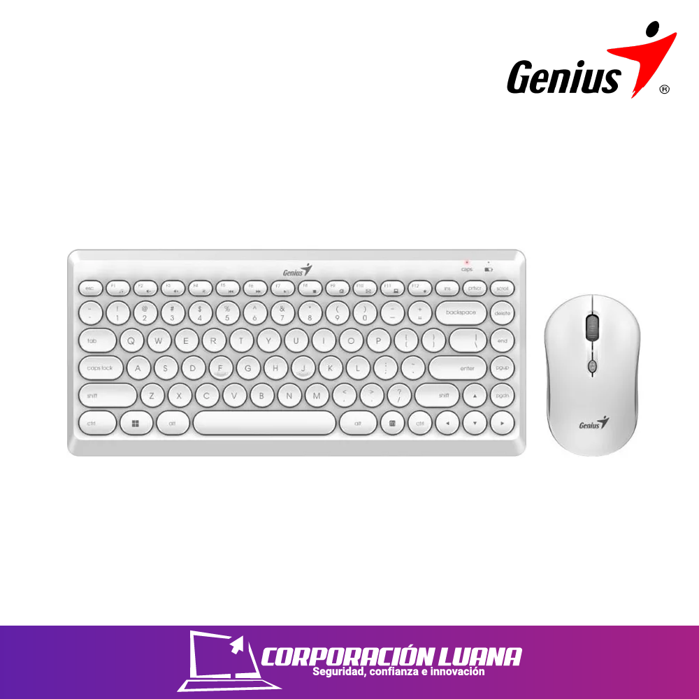 Foto del producto COMBO GENIUS LUXMATE Q8000 TKL ( 31340013410 )  WIRELESS MULTIMEDIA | WHITE