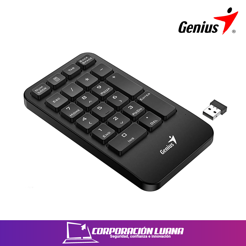 Foto del producto TECLADO NUMERICO GENIUS NUMPAD 1000 ( 313200003400 ) CHOCOLATE KEYS | WIRELESS | NEGRO