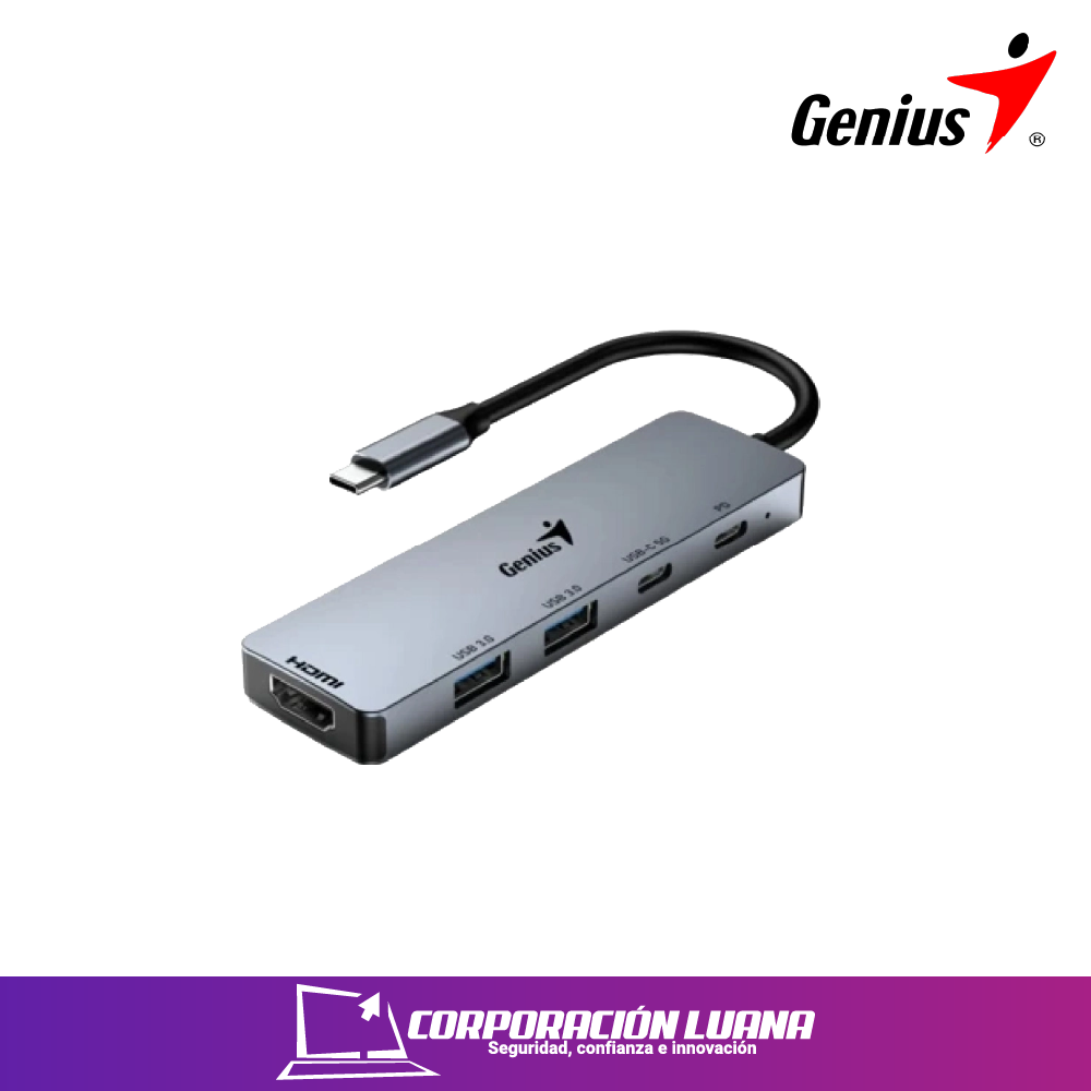 Foto del producto HUB GENIUS UH-500 TYPE-C ( 31240003400 ) USB 3.0 | GREY
