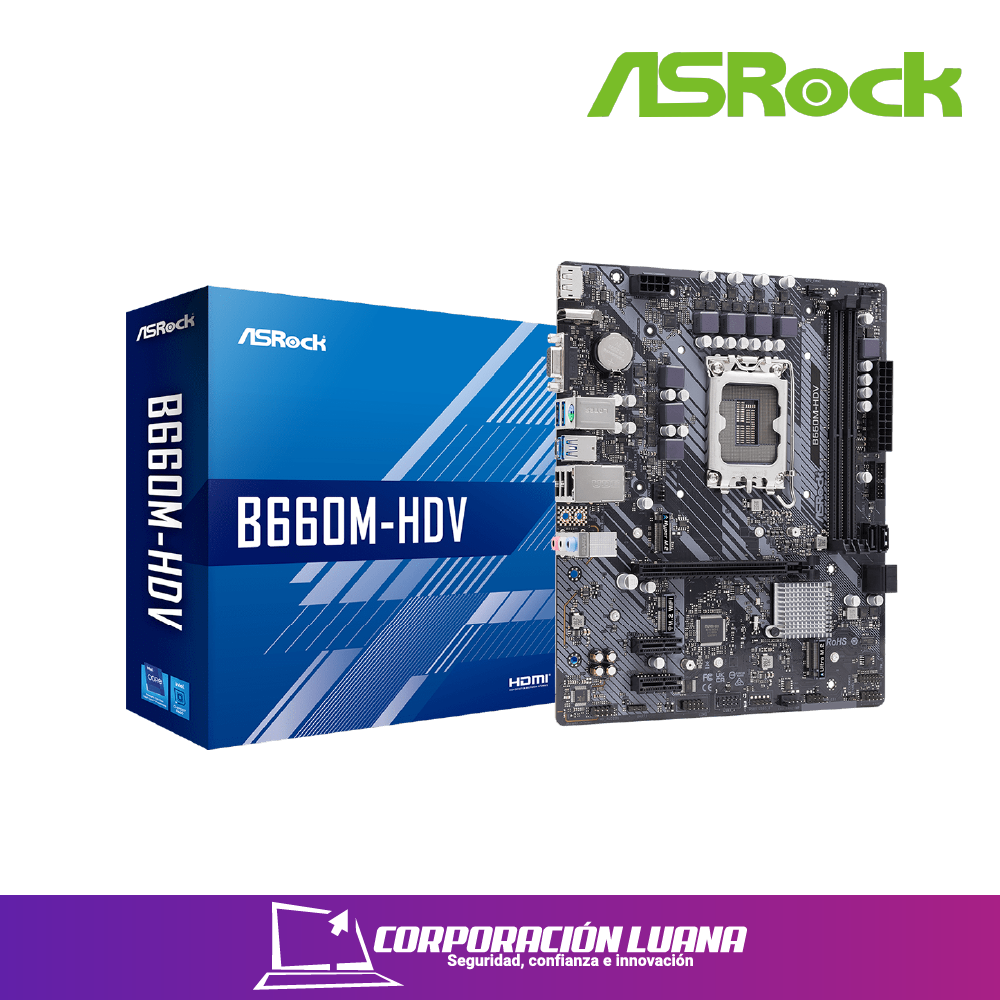Foto del producto MOTHERBOARD ASROCK B660M-HDV ( 90-MXBH40-A0UAYZ ) DDR4 | LGA1700