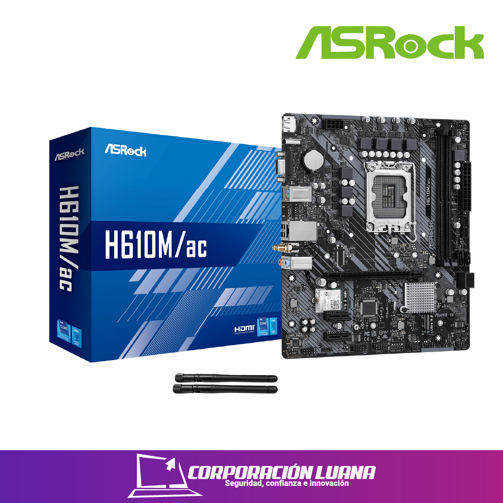 Foto del producto MOTHERBOARD ASROCK H610M AC ( 90-MXBHH0-A0UAYZ ) DDR4 | LGA1700