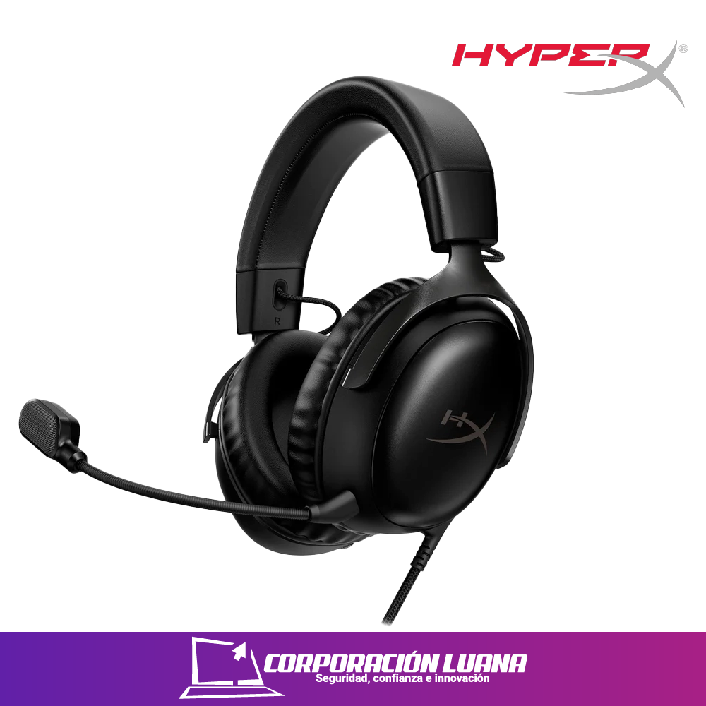 Foto del producto AUDIFONOS HYPERX CLOUD III SIGNATURE COMFORT ( N53168-001 ) NEGRO | MULTI-PLATAFORM