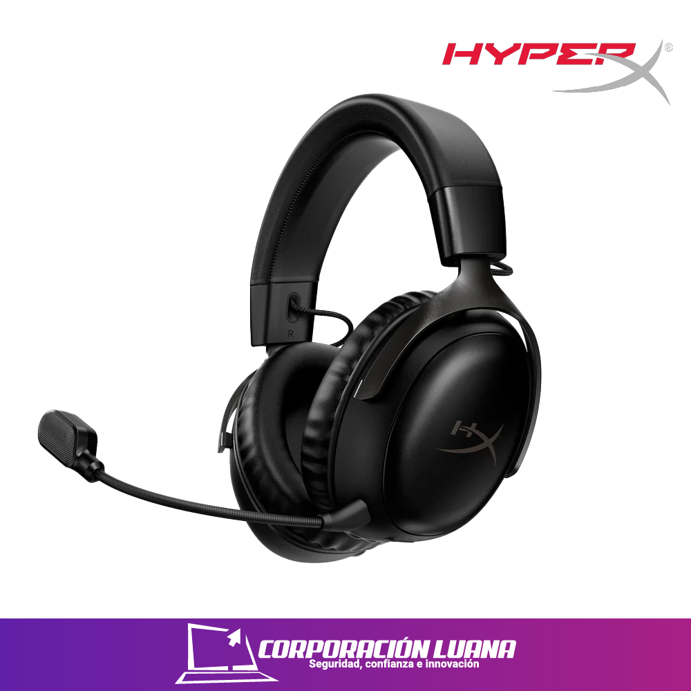 Foto del producto AUDIFONOS HYPERX CLOUD III WIRELESS LEGENDARY SOUND ( N53161-001 ) NEGRO | PC - PS5,PS4 - SWTICH