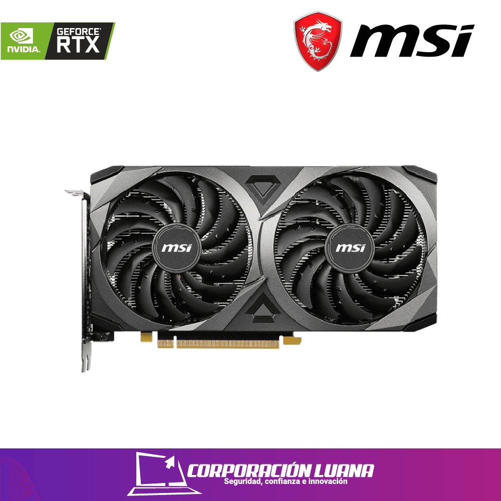 TARJETA DE VIDEO MSI RTX 3050 VENTUS ( RTX-3050-VENTUSX2-XS ) 8GB | 2X FAN | GDDR6