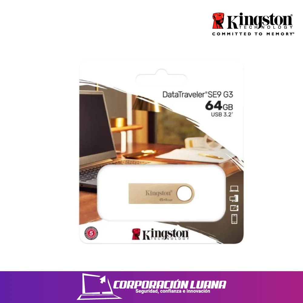 Foto del producto MEMORIA USB KINGSTON 64GB ( DTSE9G3/64GB ) METAL