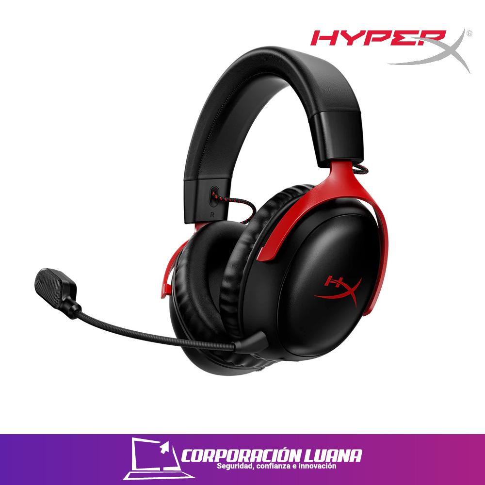 AUDIFONOS HYPERX CLOUD III WIRELESS LEGENDARY SOUND ( N53162-001 ) ROJO | PC - PS5,PS4 - SWTICH