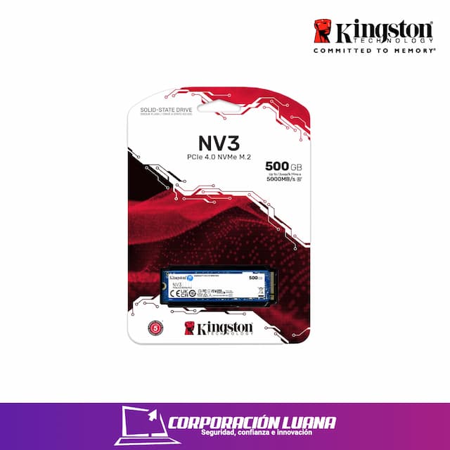 SSD KINGSTON NV3 500GB ( SNV3S/500G ) NVME PCIE GEN 4X4 | 5000MBS LECTURA | 3000MBS ESCRITURA