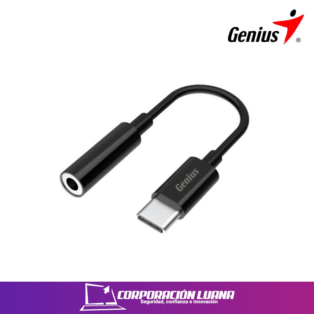 Foto del producto ADAPTADOR GENIUS ACC-C100 USB-C A 3.5MM BLACK (32590012400)