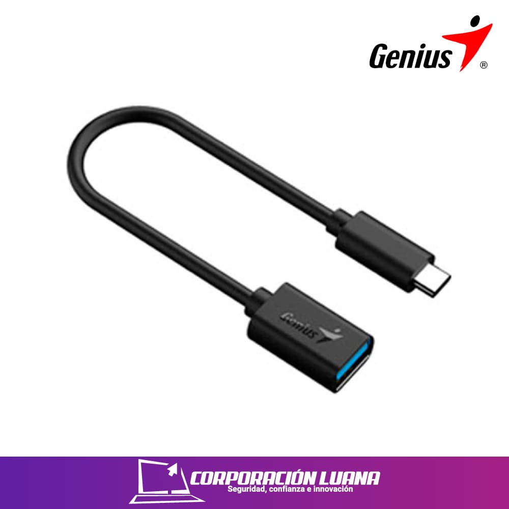 Foto del producto ADAPTADOR GENIUS ACC-C2AC USB-C A USB-A 21CM BLACK (32590003400)