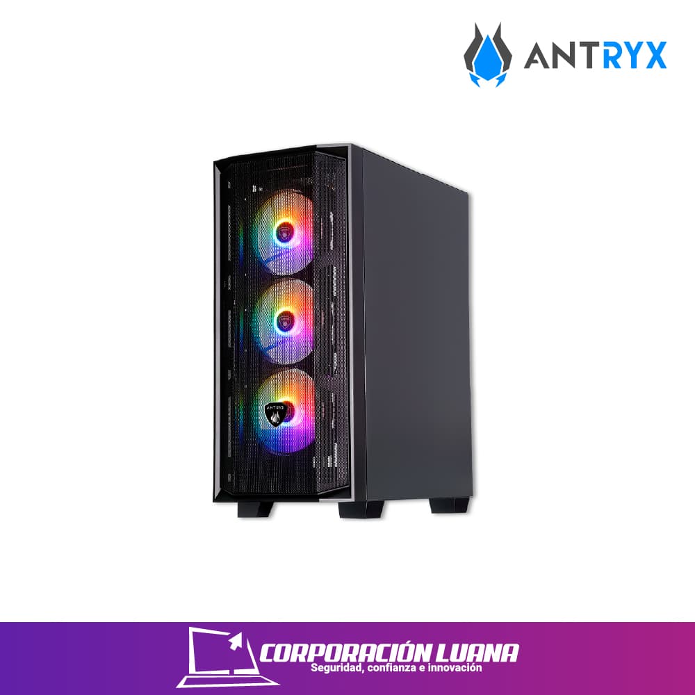 Foto del producto CASE ANTRYX RX-270 ( AC-RX270KFR ) S/ FUENTE | NEGRO | X4 FAN | LED FRGB