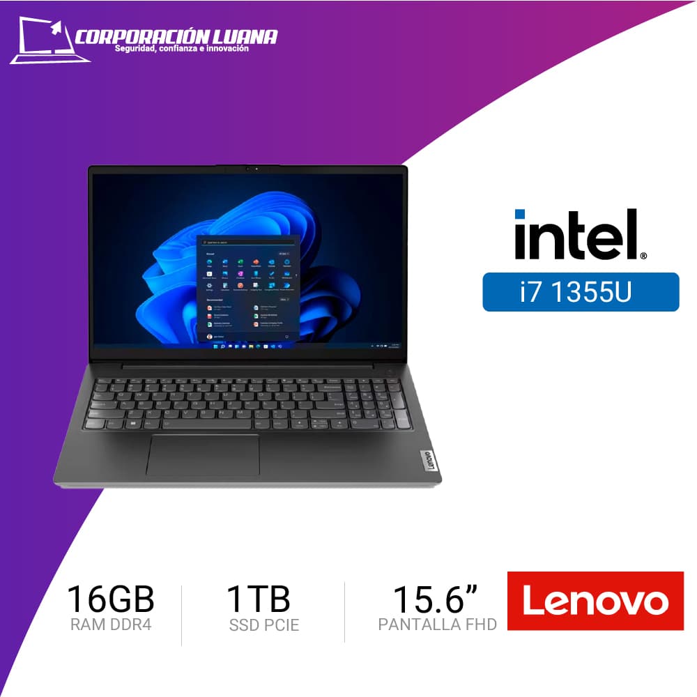 LAPTOP LENOVO V15 G4 INTEL I7 1355U ( V15 G4 IRU I7 ) RAM 16GB | SSD 1TB | 15.6" FHD | GRAFICA INTEGRADA | FREE OS ( 83A100ESLM )