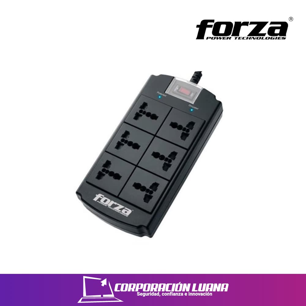 Foto del producto SUPRESOR FORZA 1080 JOULES ( FSP-06MN ) 6 PUERTOS