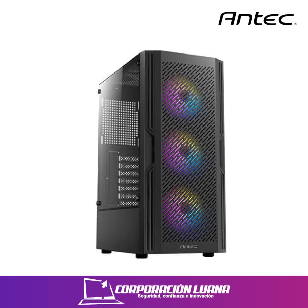Imagen de CASE ANTEC AX20 ELITE RGB ( 0-761345-10066-3 ) S/FUENTE | NEGRO | VIDRIO TEMPLADO USB 3.0/USB 2.0