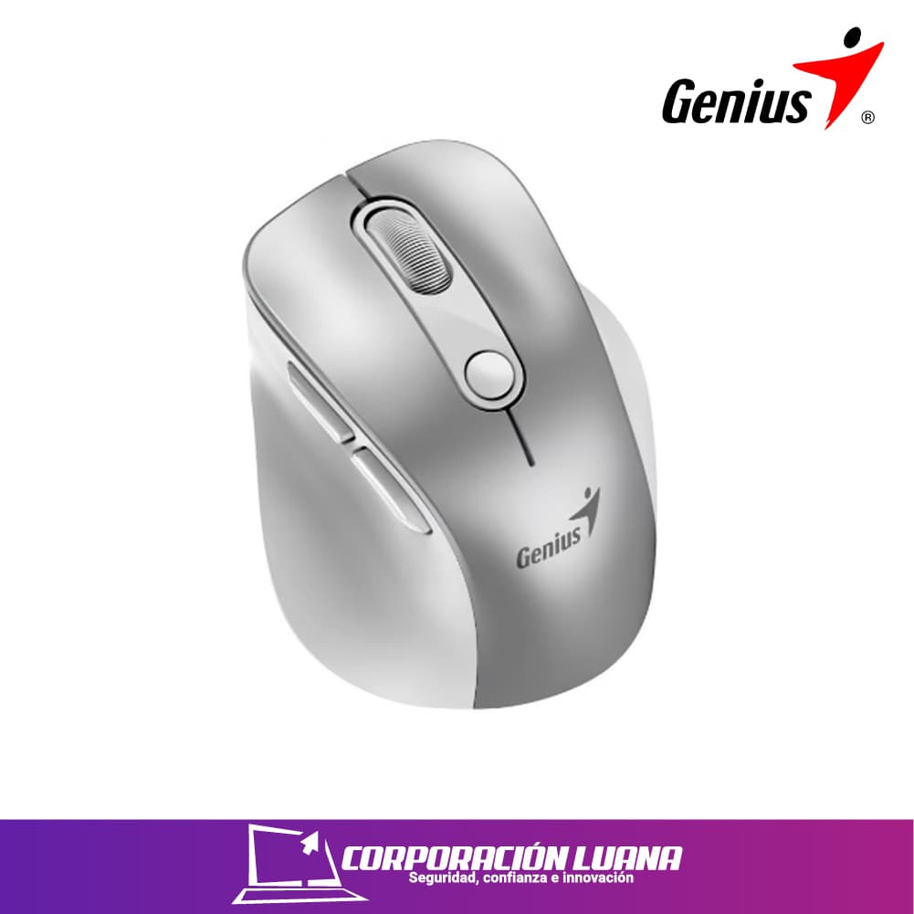 Foto del producto MOUSE INALAMBRICO GENIUS ERGO 9000S PRO ( 31030039400 ) DUAL RECARGABLE WIRELESS - BT |  BLANCO | SILENT RGB