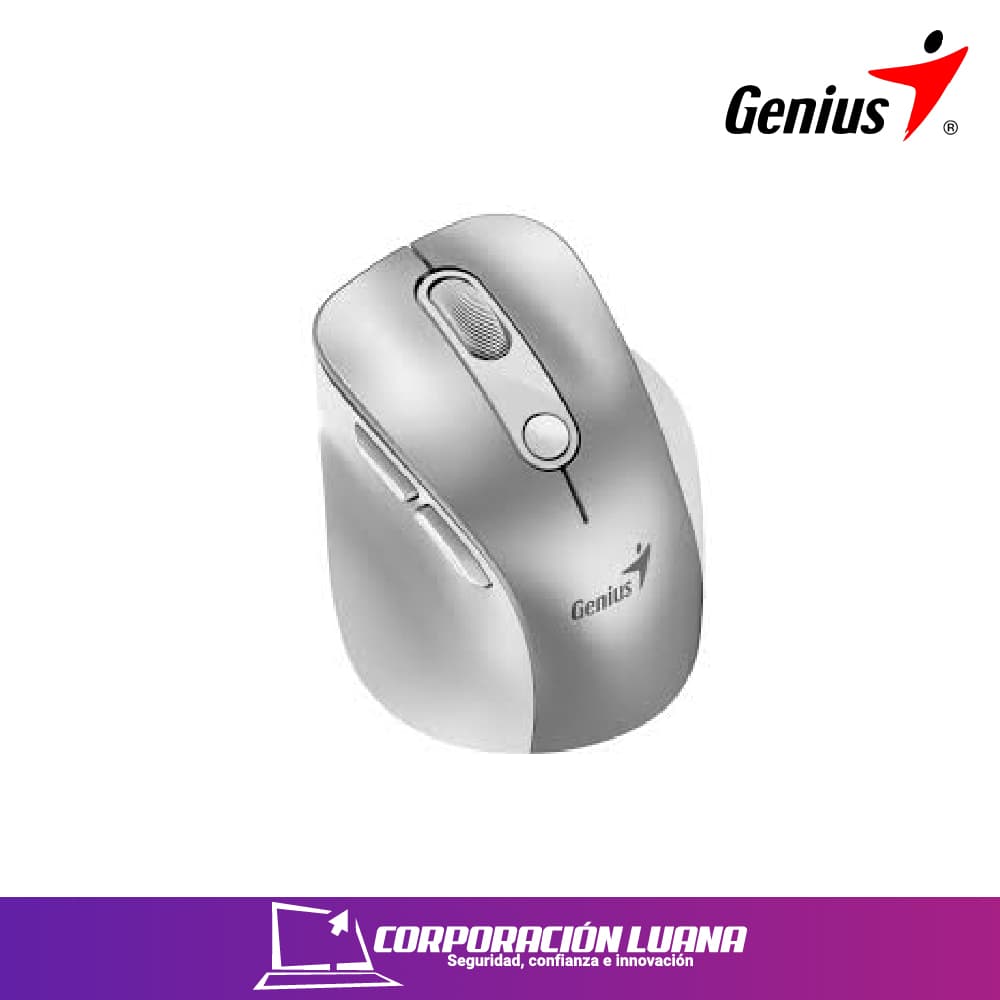 Foto del producto MOUSE INALAMBRICO GENIUS ERGO 9000S PRO ( 31030039402 ) DUAL RECARGABLE WIRELESS - BT | GRIS | SILENT RGB