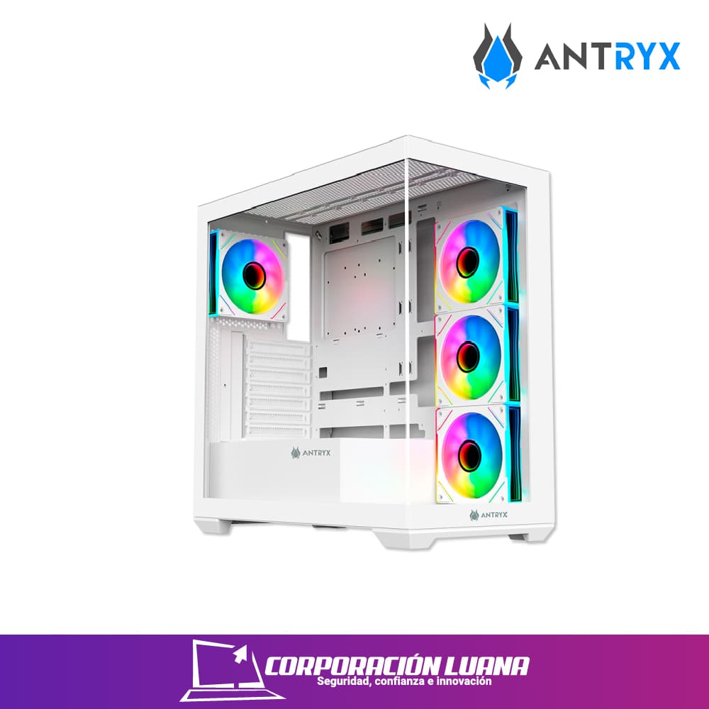 Imagen de CASE ANTRYX FX 750 ( AC-FX750W ) S/FUENTE | BLANCO | FAN X4 ARGB | USB TIPO C
