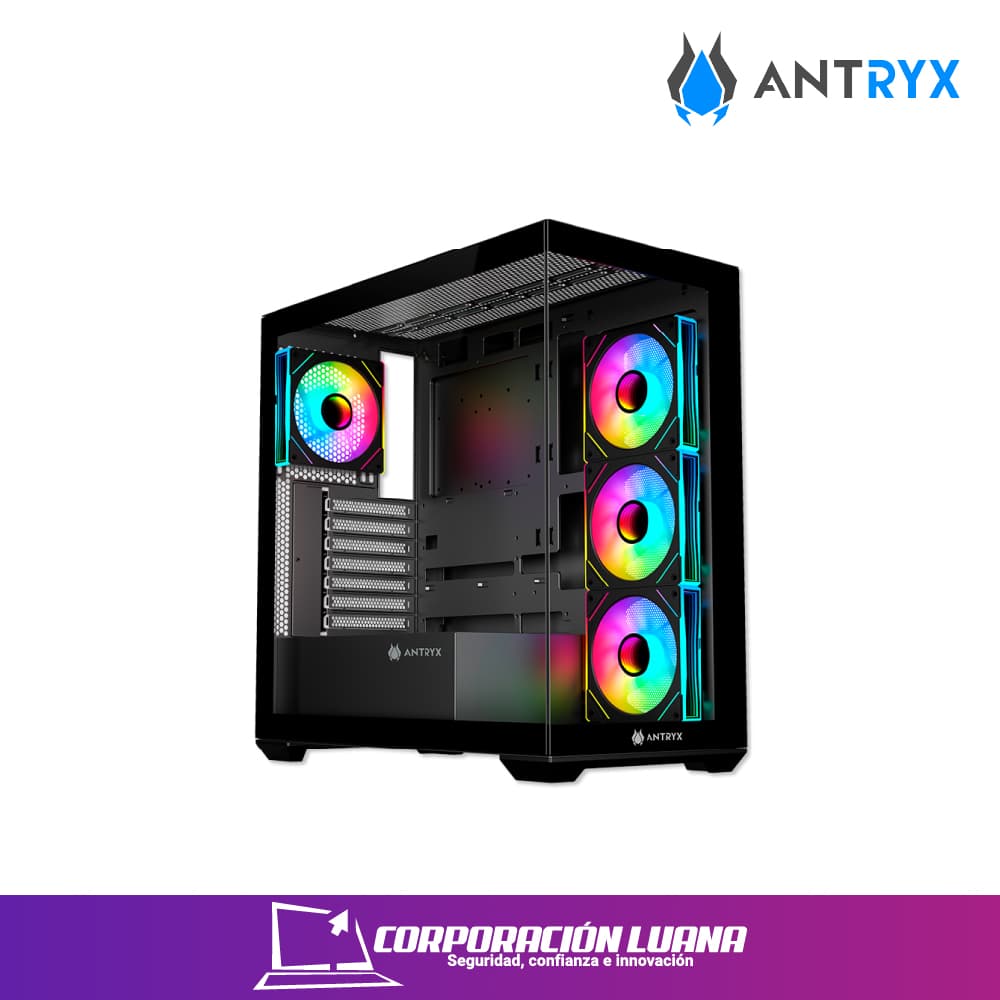 Foto del producto CASE ANTRYX FX 750 ( AC-FX750K ) S/FUENTE | NEGRO | FAN X4 ARGB | TIPO C
