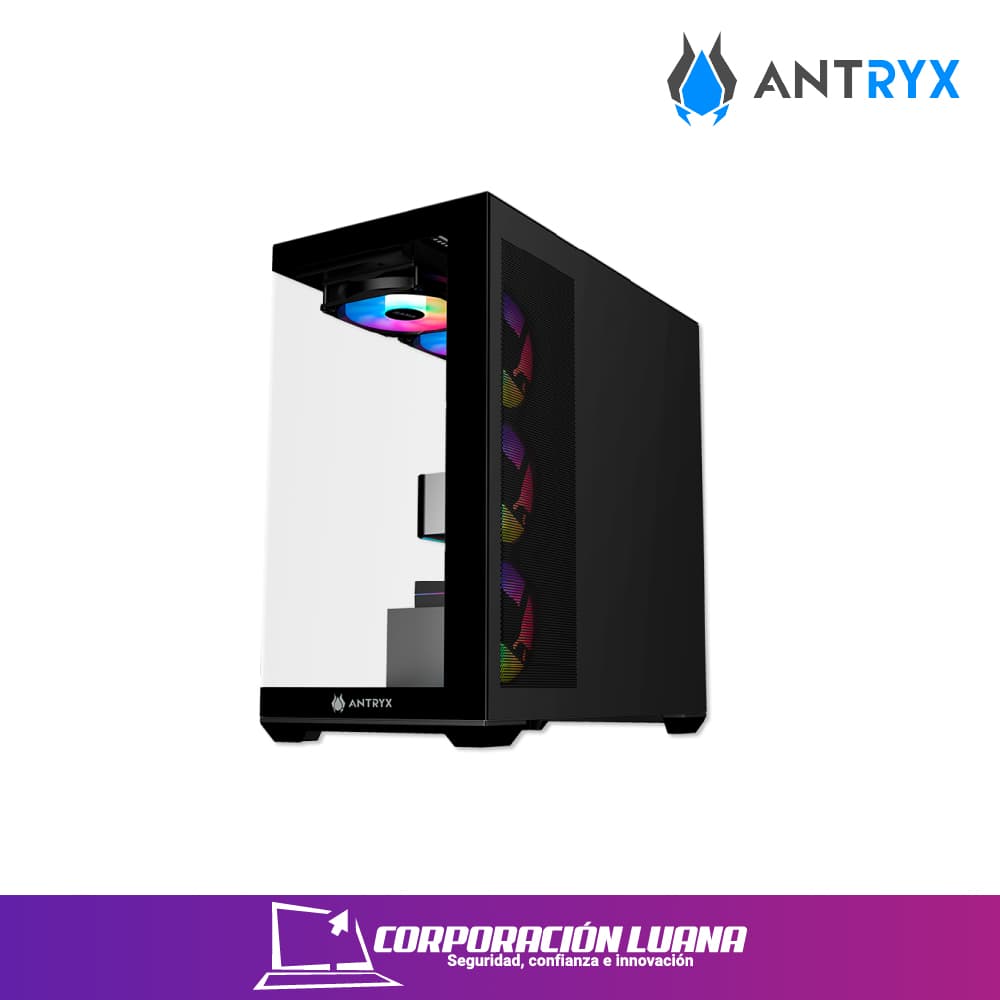 Imagen de CASE ANTRYX FX 750 ( AC-FX750K ) S/FUENTE | NEGRO | FAN X4 ARGB | TIPO C