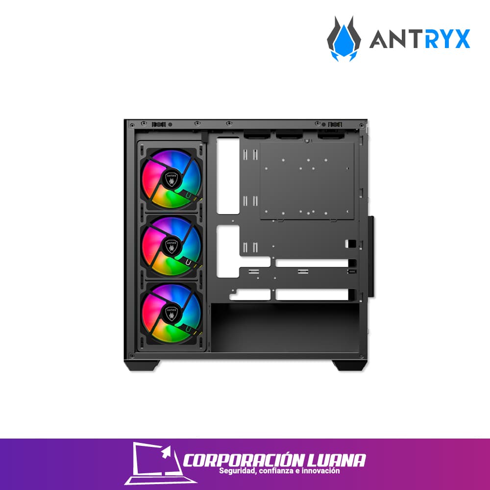 Imagen de CASE ANTRYX FX 750 ( AC-FX750K ) S/FUENTE | NEGRO | FAN X4 ARGB | TIPO C