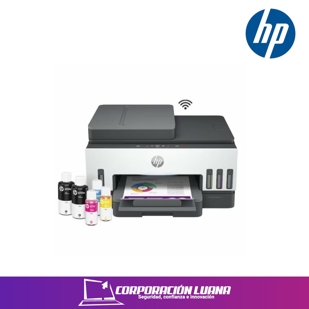Imagen de IMPRESORA MULTIFUNCIONAL HP SMART TANK 790 TINTA CONTINUA, COLOR, WI-FI, SMART APP, DÚPLEX, ADF ALIMENTADOR AUTOMÁTICO, FAX (4WF66A)