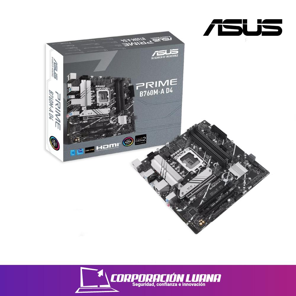 MOTHERBOARD  ASUS PRIME B760M-A D4 DDR4 LGA 1700 V/S/L (PN:90MB1D00-M1EAY0)